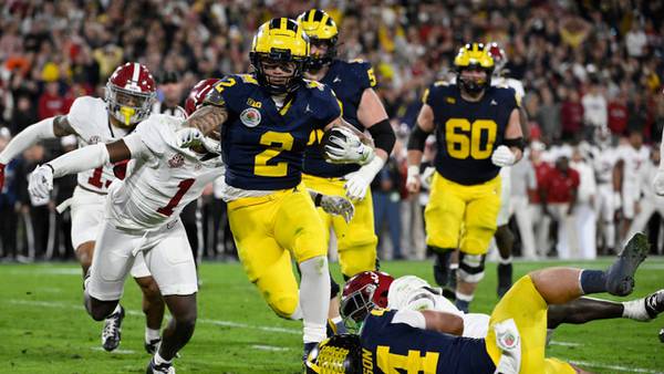 College Football Playoff: Michigan tops Alabama in OT in semifinal at Rose Bowl