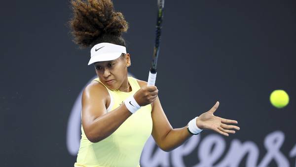 Naomi Osaka returns to elite tennis from a maternity break and wins her first match in Brisbane