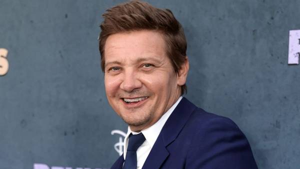 Jeremy Renner returns to visit hospital year after his snowplow accident