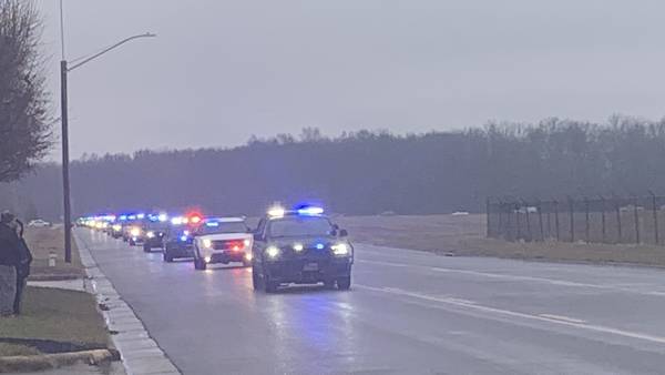 PHOTOS: ‘Cruiser after cruiser;’ Eaton woman touched by procession for fallen deputy