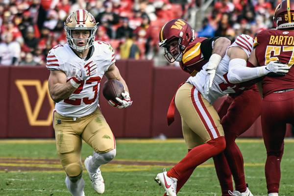49ers RB Christian McCaffrey to miss Week 18 game vs. Rams with calf strain, expected back for playoffs